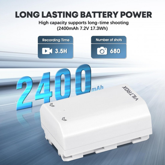 VILTROX TNP-FZ100 Rechargeable Lithium-Ion Battery with USB-C Charging Port