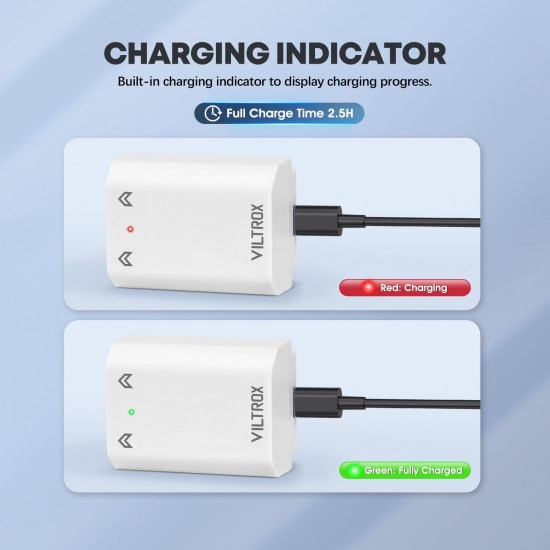 VILTROX TNP-FZ100 Rechargeable Lithium-Ion Battery with USB-C Charging Port