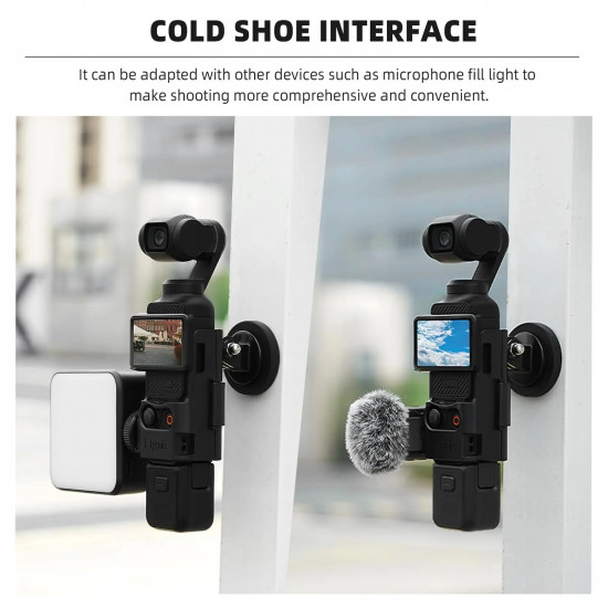 Pocket 3 Magnetic Mount Magnet Bracket Expansion Adapter Holder with Cold Shoe