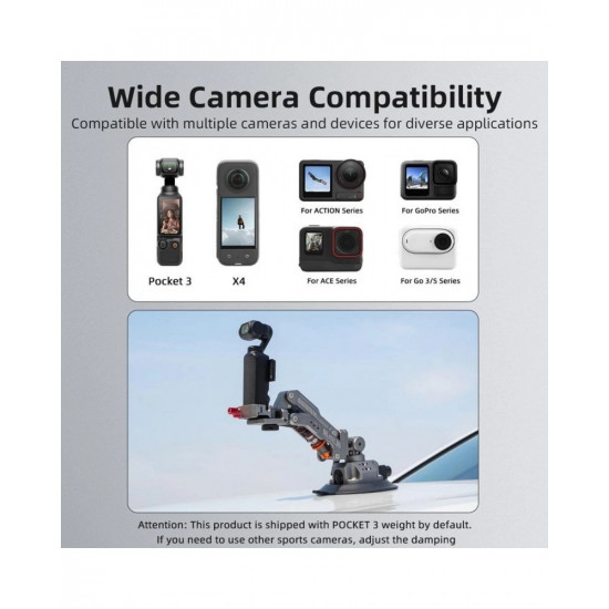 Car Shock Mount For DJI Osmo Pocket 3 Vehicle Shock Absorption Bracket