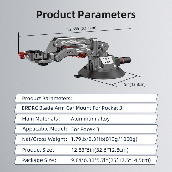Car Shock Mount For DJI Osmo Pocket 3 Vehicle Shock Absorption Bracket