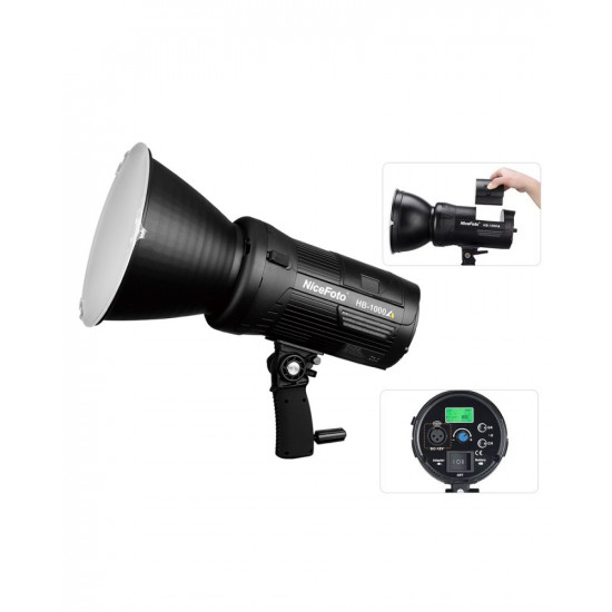 NiceFoto HB-1000A 100W Bi-Color COB LED Video Light (Built-in Battery)