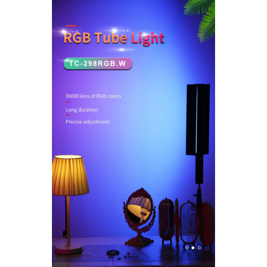 NiceFoto TC-298RGB.W RGB 20W Handheld LED Light Wand with Barndoor