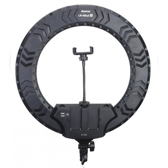 NiceFoto LR-480AII 50W 18″3200-6500K Dimmable Diva LED Ring Light with Stand