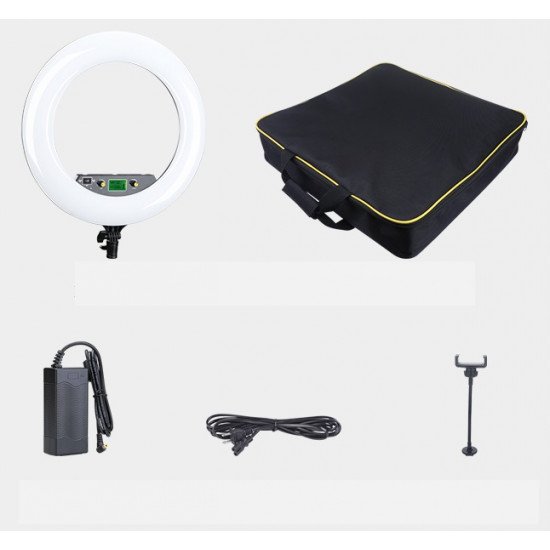 NiceFoto LR-480AII 50W 18″3200-6500K Dimmable Diva LED Ring Light with Stand