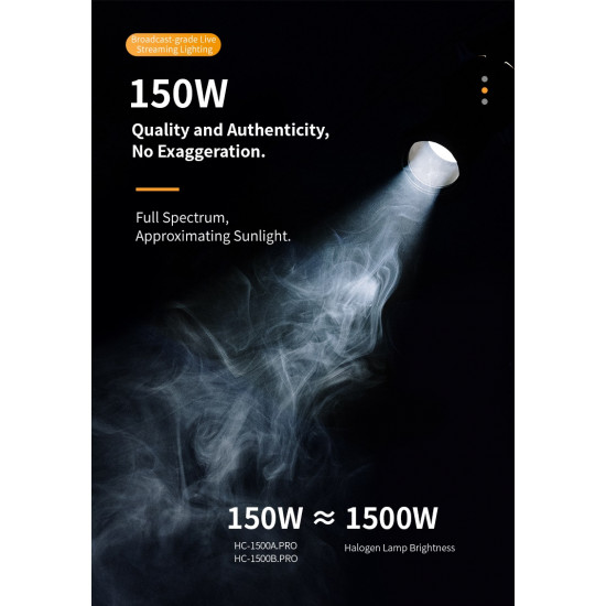 NiceFoto HC-1500A.Pro 150W Bi-Color COB LED Video Light