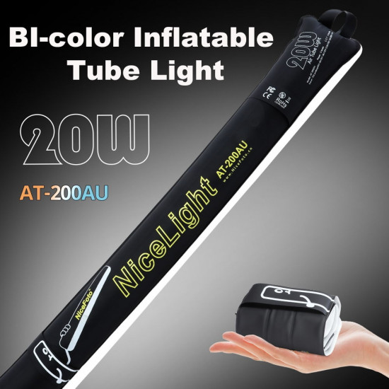 NiceFoto AT-200AU 20W Portable Air Tube Bi-Color LED Light