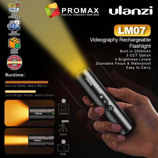 Ulanzi LM07 Photography Rechargeable Flashlight
