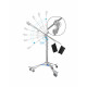 NiceFoto LS-M6 Stainless Steel Heavy Duty Adjustable Light Stand With Wheels and Arms