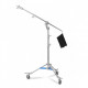 NiceFoto LS-M6 Stainless Steel Heavy Duty Adjustable Light Stand With Wheels and Arms