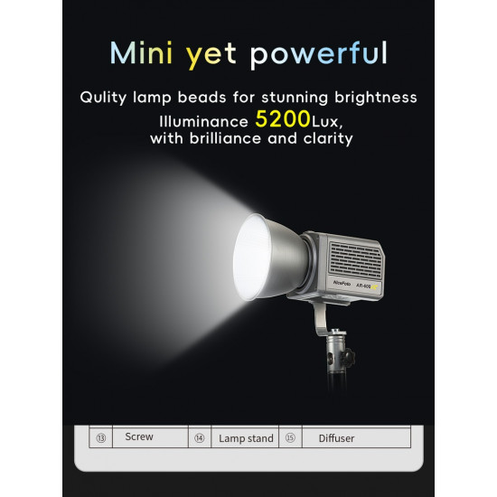 NiceFoto AR-600C RGB Mini Portable LED Video Light Photography Fill Light NiceFoto AR-600C RGB Mini Portable LED Video Light Photography Fill Light