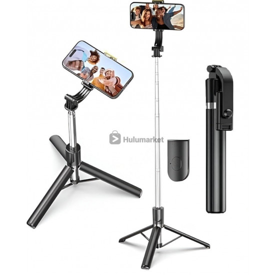 Selfie Stick R1-L with Tripod Stand 67 Inch Long with 7 Section Stable Base Bluetooth Remote