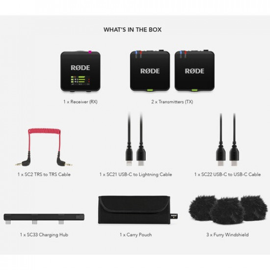 RODE Wireless GO (Gen 3) 2-Person Compact Digital Wireless Microphone System RODE Wireless GO (Gen 3) 2-Person Compact Digital Wireless Microphone System