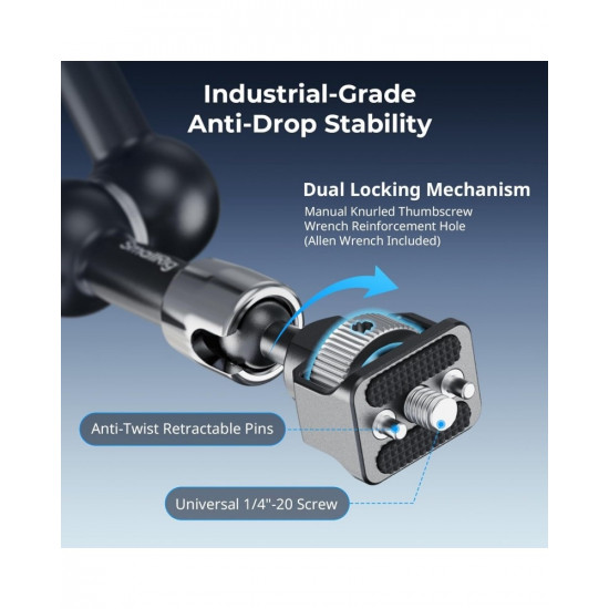 SmallRig Magic Arm with Crab-Style Clamp (7")