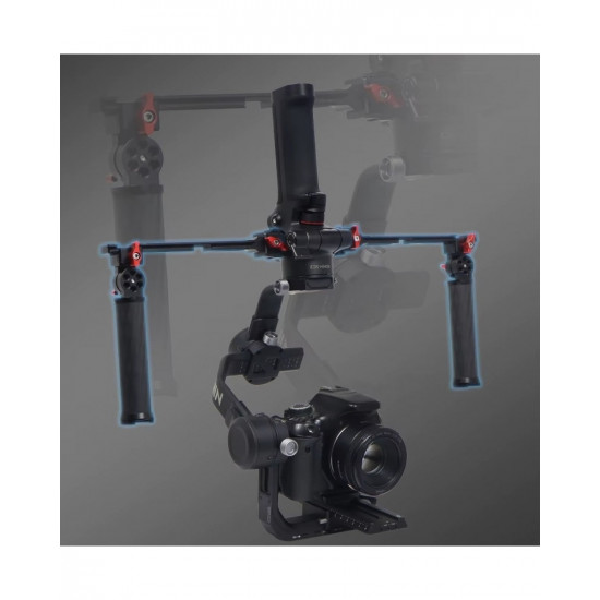 Stabilizer Dual Handle Grip Extension Arm Adjustable Light Monitor Bracket Stand For RS2/RSC2/RS3 Mini/RS3/RS4 Pro