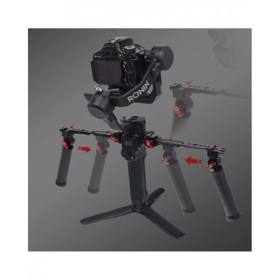 Stabilizer Dual Handle Grip Extension Arm Adjustable Light Monitor Bracket Stand For RS2/RSC2/RS3 Mini/RS3/RS4 Pro