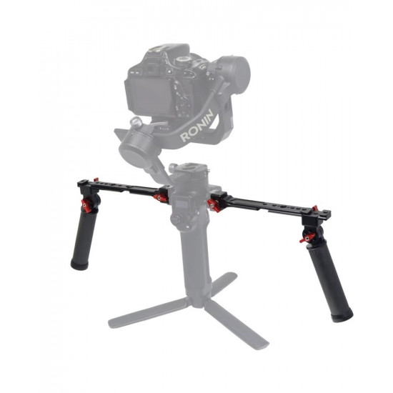 Stabilizer Dual Handle Grip Extension Arm Adjustable Light Monitor Bracket Stand For RS2/RSC2/RS3 Mini/RS3/RS4 Pro