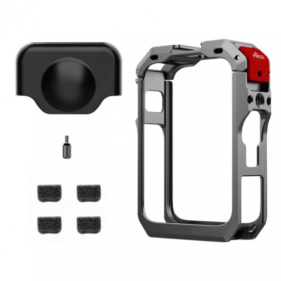 Metal Protective Cage for DJI Osmo 360 Camera with Dual Cold Shoe Mount