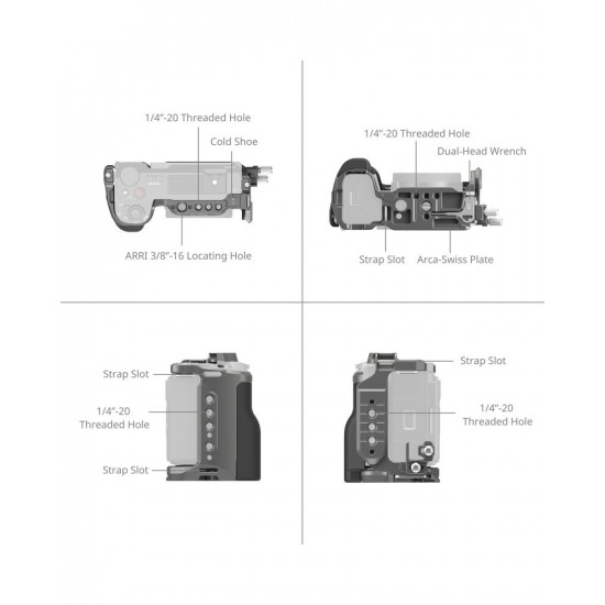 SmallRig HawkLock Quick Release Cage Kit for Sony ZV-E10 II SmallRig HawkLock Quick Release Cage Kit for Sony ZV-E10 II