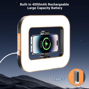 YM-200 Rechargeable 20W Selfie Portable Ring Light Phone Adjustable Fill Ring Light