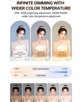 YM-200 Rechargeable 20W Selfie Portable Ring Light Phone Adjustable Fill Ring Light