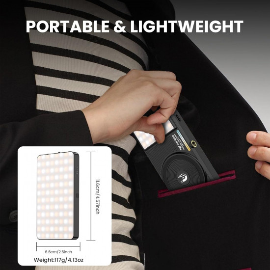 M19 Magnetic Double-Sided LED Video Light – Dimmable 2500K-9000K Fill Light M19 Magnetic Double-Sided LED Video Light – Dimmable 2500K-9000K Fill Light