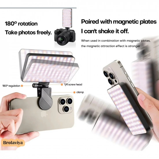 M19 Magnetic Double-Sided LED Video Light – Dimmable 2500K-9000K Fill Light M19 Magnetic Double-Sided LED Video Light – Dimmable 2500K-9000K Fill Light