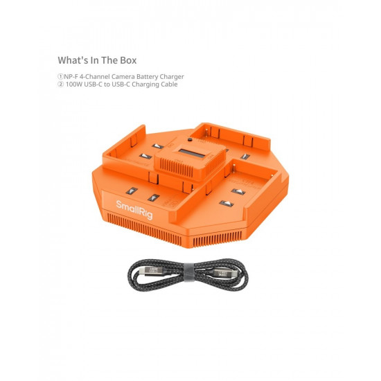 SmallRig NP-F550 F570 F750 F970 4-Channel Camera Battery Charger
