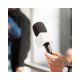 Microphone Interview Handheld Adapter with Foam and Square Cube White Microphone Interview Handheld Adapter with Foam and Square Cube White