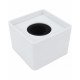 Microphone Interview Handheld Adapter with Foam and Square Cube White Microphone Interview Handheld Adapter with Foam and Square Cube White