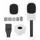 Microphone Interview Handheld Adapter with Foam and Square Cube White Microphone Interview Handheld Adapter with Foam and Square Cube White