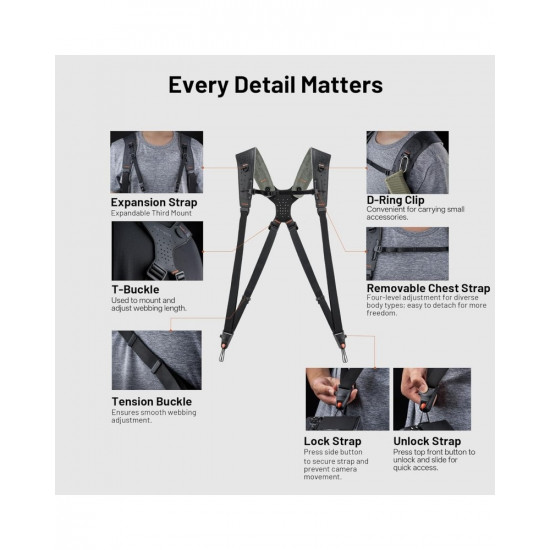 PGYTECH Camera Strap Master (Midnight Black) PGYTECH Camera Strap Master (Midnight Black)