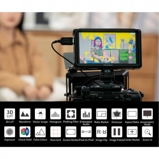 FeelWorld FW568 PRO 6" High-Bright On-Camera 4K HDMI Monitor