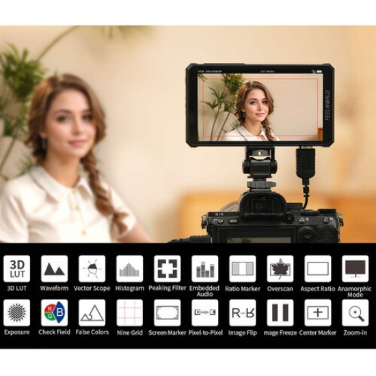 FeelWorld PS6 5.5" OLED Vertical Horizontal On-Camera Monitor