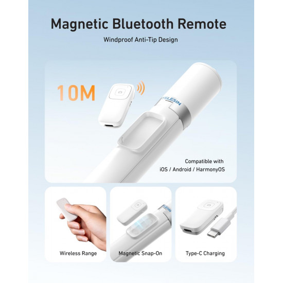 TELESIN 70" Phone Tripod Stand Gravity-Activated Auto-Open Selfie Stick TELESIN 70" Phone Tripod Stand Gravity-Activated Auto-Open Selfie Stick