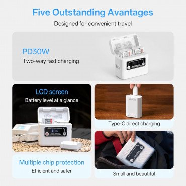 VILTROX BT-E6 Camera Battery Charging Case Power Bank for Canon LP-E6 (Battery Not Included) VILTROX BT-E6 Camera Battery Charging Case Power Bank for Canon LP-E6 (Battery Not Included)