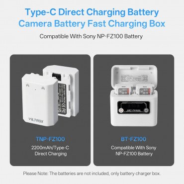 VILTROX BT-E6 Camera Battery Charging Case Power Bank for Canon LP-E6 (Battery Not Included) VILTROX BT-E6 Camera Battery Charging Case Power Bank for Canon LP-E6 (Battery Not Included)