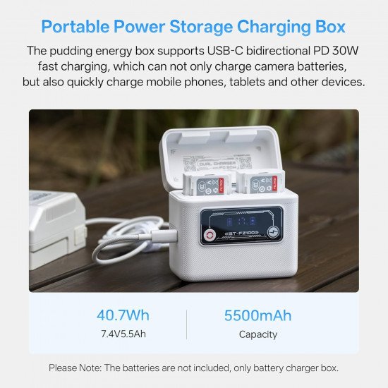 VILTROX BT-E6 Camera Battery Charging Case Power Bank for Canon LP-E6 (Battery Not Included) VILTROX BT-E6 Camera Battery Charging Case Power Bank for Canon LP-E6 (Battery Not Included)