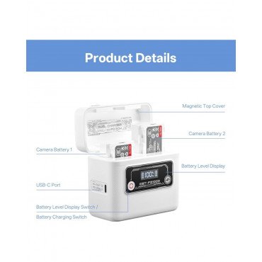 VILTROX BT-E6 Camera Battery Charging Case Power Bank for Canon LP-E6 (Battery Not Included) VILTROX BT-E6 Camera Battery Charging Case Power Bank for Canon LP-E6 (Battery Not Included)