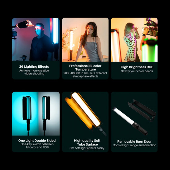 VILTROX H18 Double-Sided Bi-Color & RGB LED Tube Light (22.4") VILTROX H18 Double-Sided Bi-Color & RGB LED Tube Light (22.4")