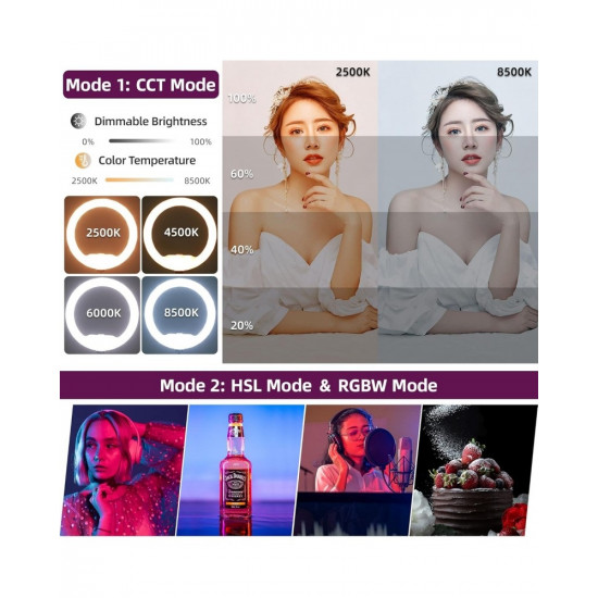 VILTROX WE-9 RGB Live Broadcast Ring Light (10.4") VILTROX WE-9 RGB Live Broadcast Ring Light (10.4")