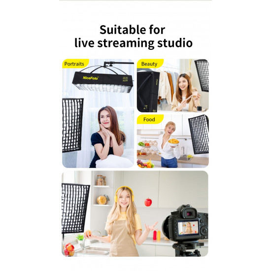 NiceFoto FB-1000A 100W Bi-Color Folding Fabric LED Light