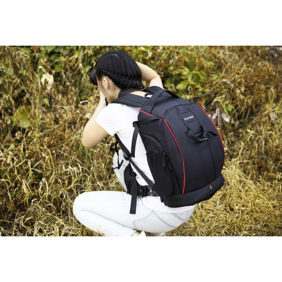 Coress waterproof Nylon Camera Backpack Security Photo Bag Canon Nikon Sony DSLR Camera Lens Accessories