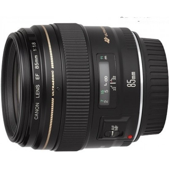  Canon EF 85mm f/1.8 USM Lens, Black 