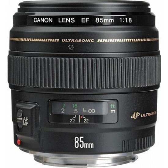  Canon EF 85mm f/1.8 USM Lens, Black 