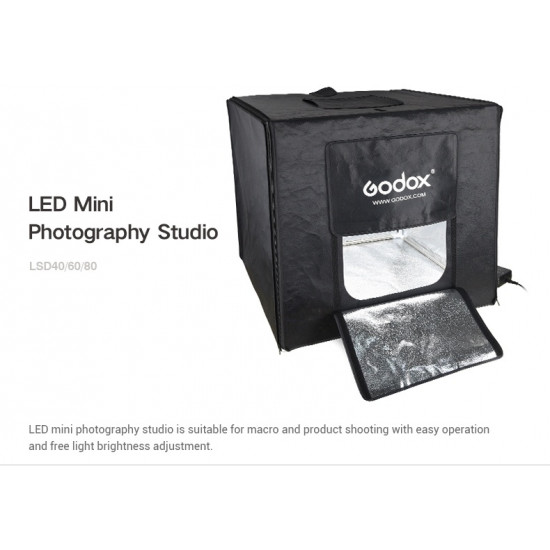 Godox LSD60 60*60*60cm LED Mini Photography Studio Shooting Tent Softbox with 2pcs LED Light Board Godox LSD60 60*60*60cm LED Mini Photography Studio Shooting Tent Softbox with 2pcs LED Light Board