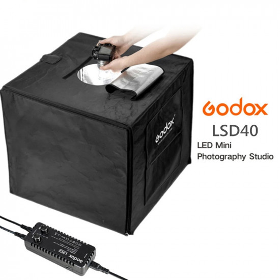 GODOX Photo Studio LED MiNi photography light box Tent LSD-40th 2 LED Light Bars Photography Background
