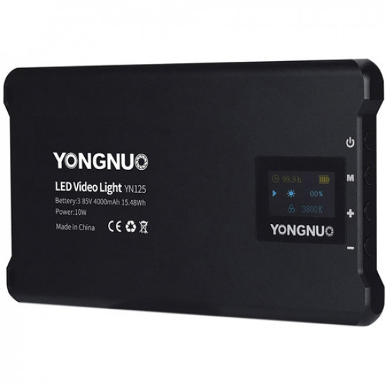 YONGNUO YN125 Mini LED Fill Light 3200-5600K Photography Lamp 120LEDs Dimmable Built-in Battery for Video Selfie Taking Photo