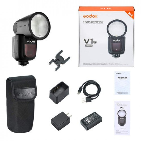 Godox V1-N Round Head Camera Flash Speedlight for Nikon