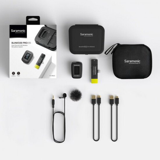 SARAMONIC BLINK 500 PRO B5 (TX+RXUC) Digital Wireless Omni Lavalier Microphone System for USB Type-C Devices (2.4 GHz) SARAMONIC BLINK 500 PRO B5 (TX+RXUC) Digital Wireless Omni Lavalier Microphone System for USB Type-C Devices (2.4 GHz)